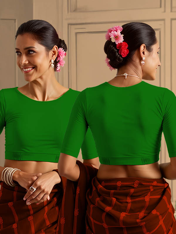 Back View plain-back-elbow-sleeves-sleeve-forest-green-main-front-plain-front-back-plain-back