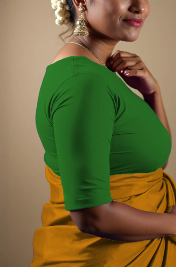 Left Sleeve View plain-back-elbow-sleeves-sleeve-forest-green-sleeve_left-plain-sleeve-left