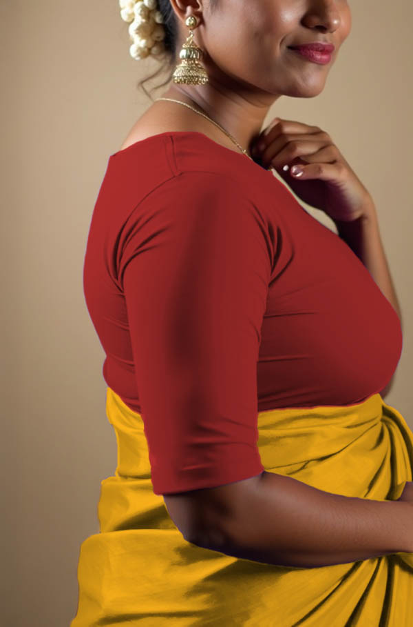 Left Sleeve View plain-back-elbow-sleeves-sleeve-red-sleeve_left-plain-sleeve-left