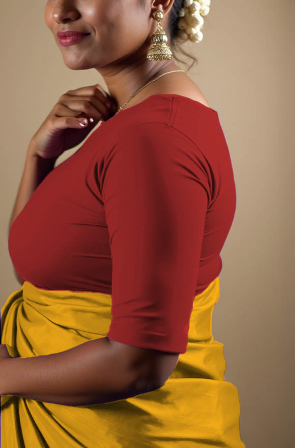 Right Sleeve View plain-back-elbow-sleeves-sleeve-red-sleeve_right-plain-sleeve-right