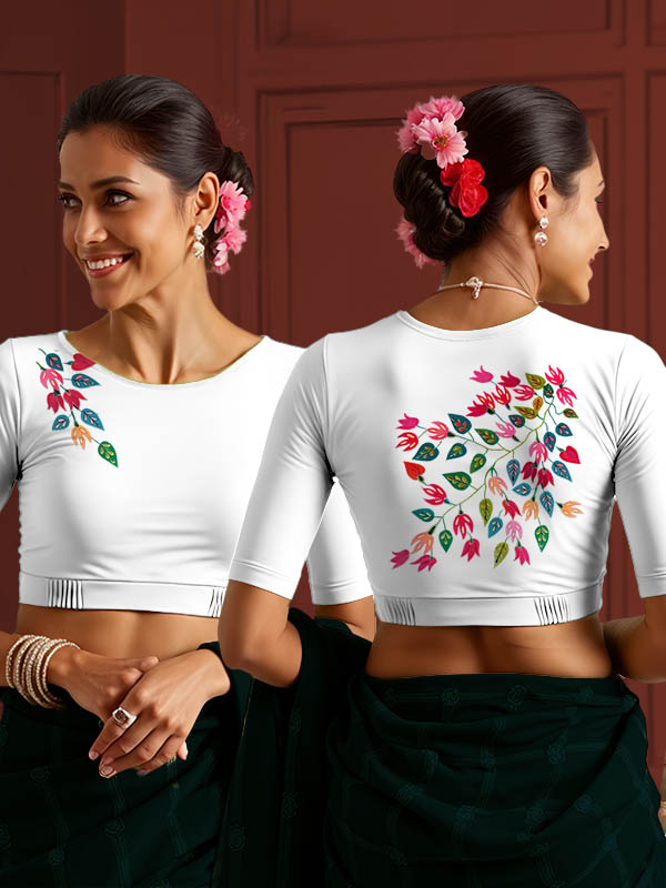 Back View plain-back-elbow-sleeves-sleeve-white-main-front-bogunvillea-front-back-bogunvillea-back