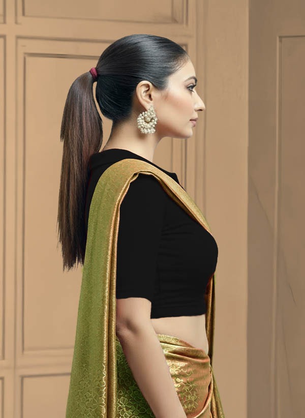 Right Sleeve View plain-back-elbow-sleeves-sleeve-black-sleeve_right-plain-sleeve-right