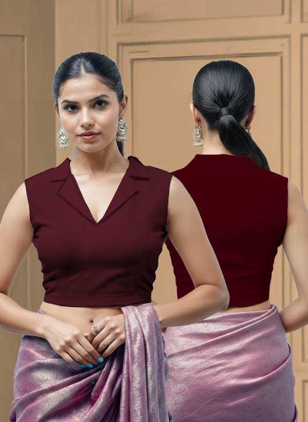 Back View plain-back-sleeveless-sleeve-maroon-main-front-plain-front-back-plain-back