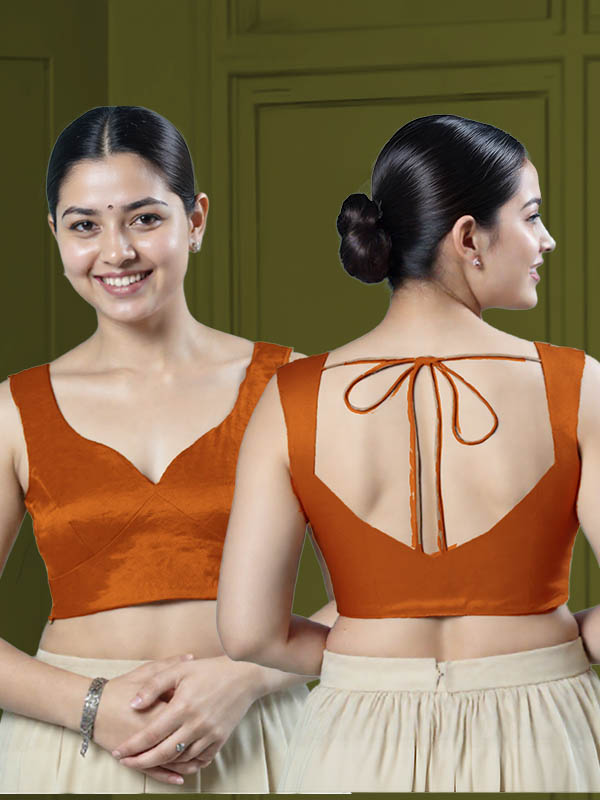 Back View sweet-heart-cut-back-sleeveless-sleeve-tissue-bright-copper-main-front-plain-front-back-plain-back