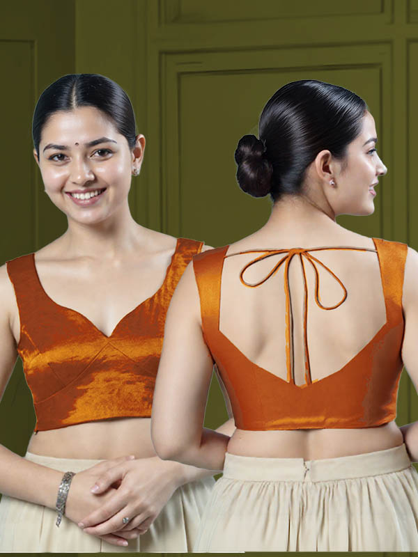 Back View sweet-heart-cut-back-sleeveless-sleeve-tissue-orange-main-front-plain-front-back-plain-back