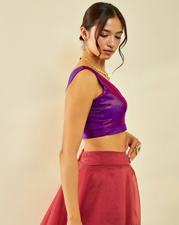Right Sleeve View deep-v-back-sleeveless-sleeve-tissue-purple-sleeve_right-plain-sleeve-right
