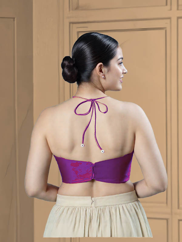 Back View open-back-with-tie-back-sleeveless-sleeve-tissue-purple-back-plain-back