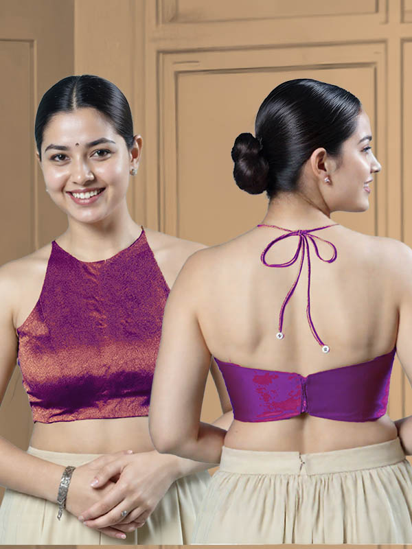 Back View open-back-with-tie-back-sleeveless-sleeve-tissue-purple-main-front-plain-front-back-plain-back