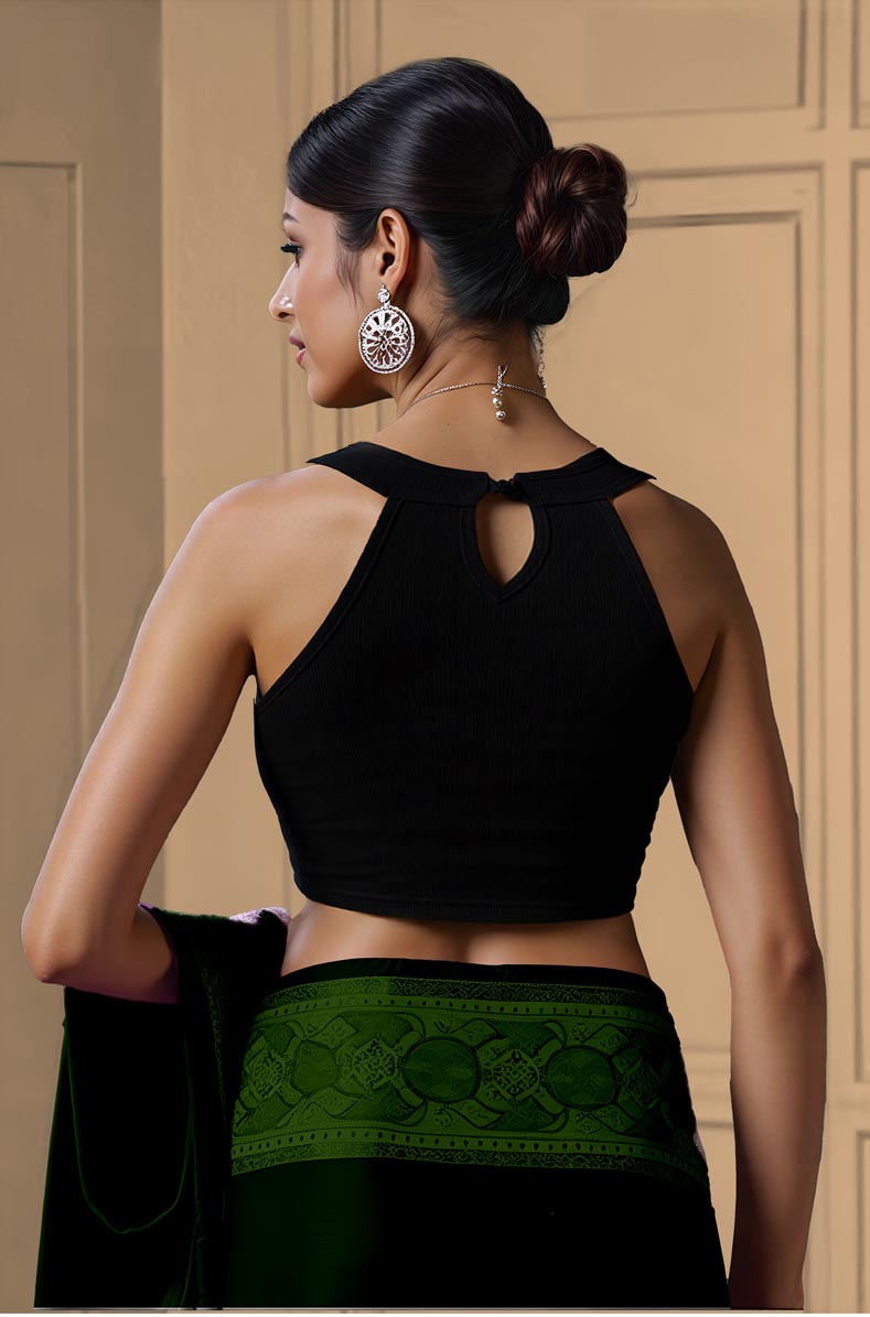 Back View plain-back-sleeveless-sleeve-black-back-plain-back