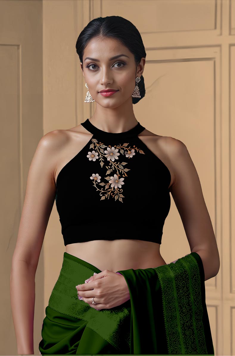Dainty Flowers on Halter Neck