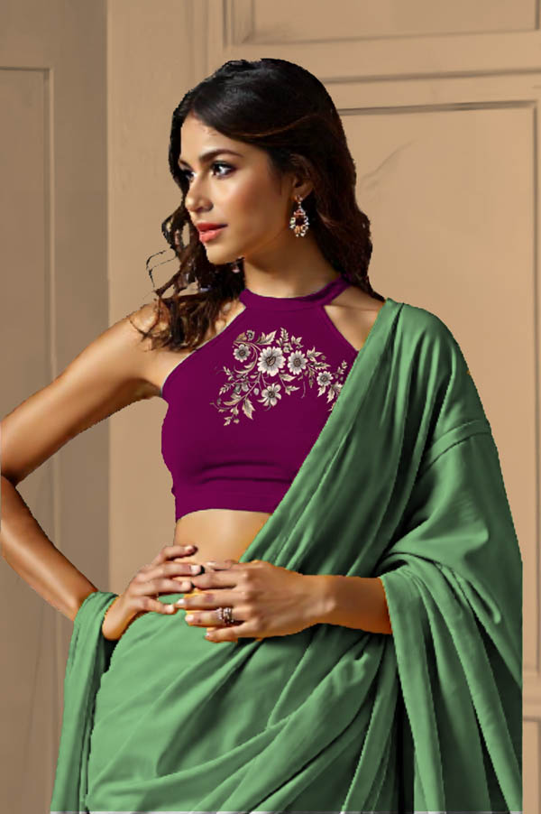 Front View plain-back-sleeveless-sleeve-dark-pink-front-white-vine-front