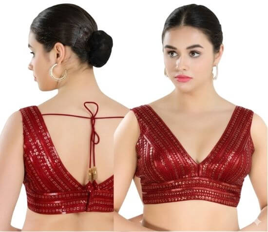 Back View deep-v-back-sleeveless-sleeve-sequin-red-main-front-plain-front-back-plain-back