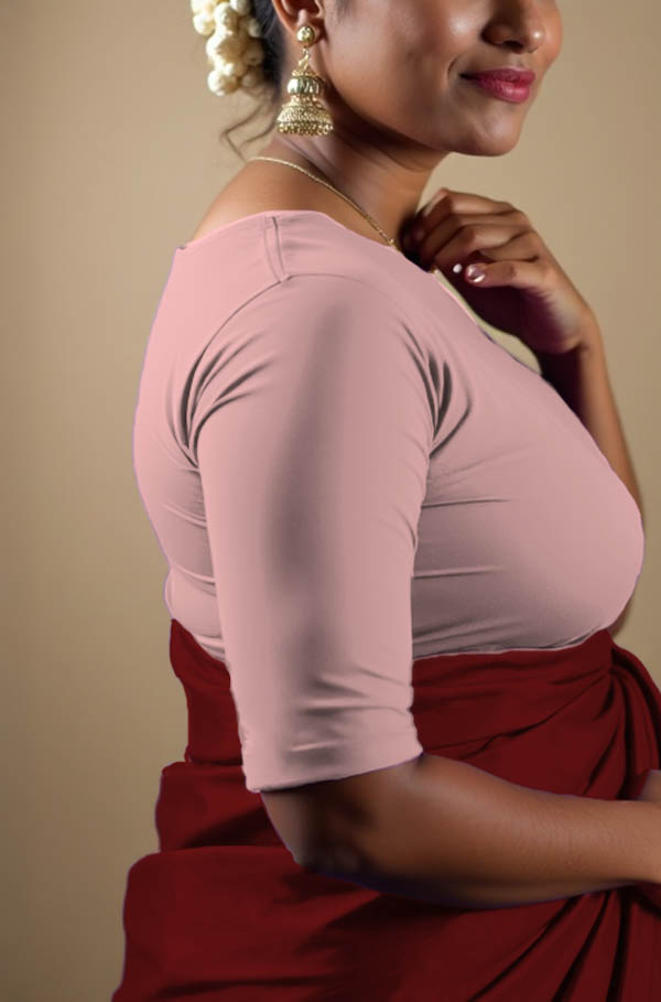 Right Sleeve View plain-back-elbow-sleeves-sleeve-baby-pink-sleeve_right-plain-sleeve-right