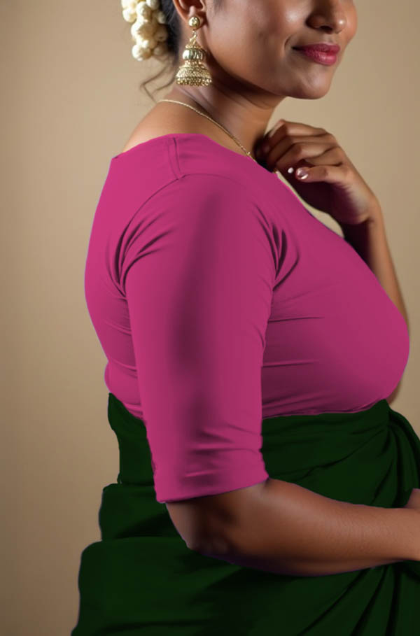 Right Sleeve View plain-back-elbow-sleeves-sleeve-hot-pink-sleeve_right-plain-sleeve-right