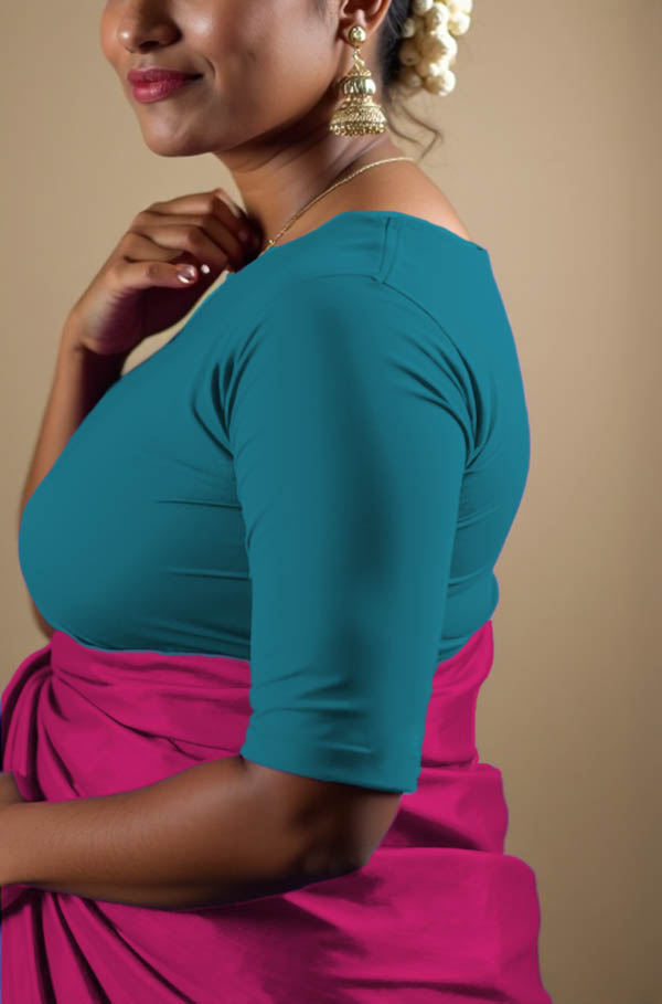 Right Sleeve View plain-back-elbow-sleeves-sleeve-peacock-blue-sleeve_right-plain-sleeve-right