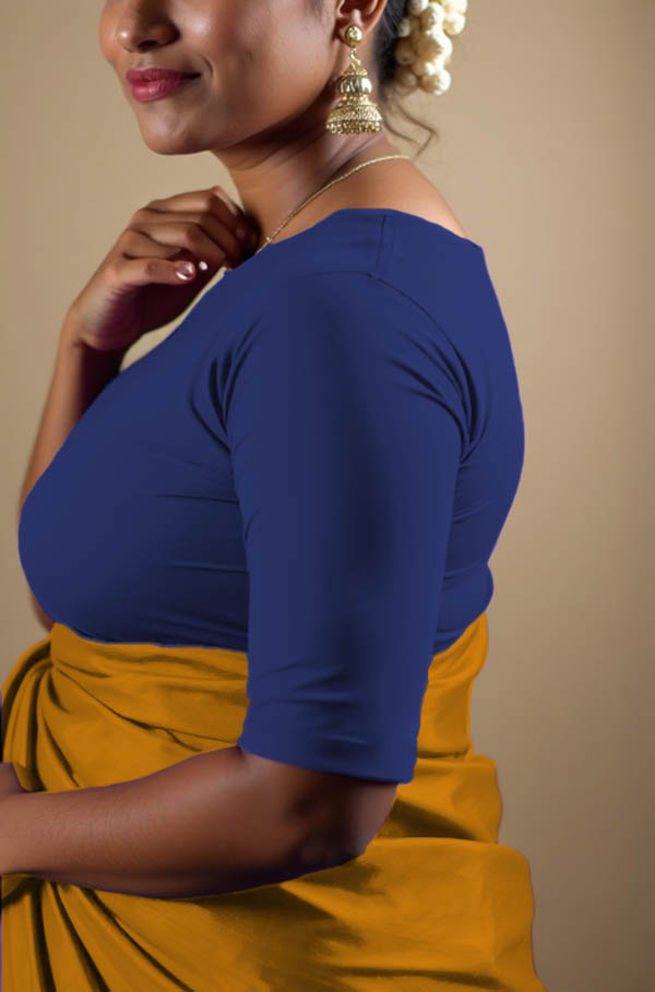 Left Sleeve View plain-back-elbow-sleeves-sleeve-royal-blue-sleeve_left-plain-sleeve-left