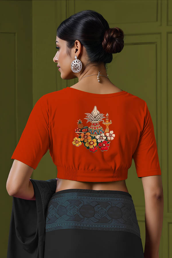 Back View plain-back-elbow-sleeves-sleeve-rust-orange-back-kalash-1-back