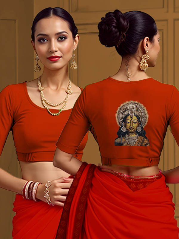 Back View plain-back-elbow-sleeves-sleeve-teal-main-front-plain-front-back-bronze-woman