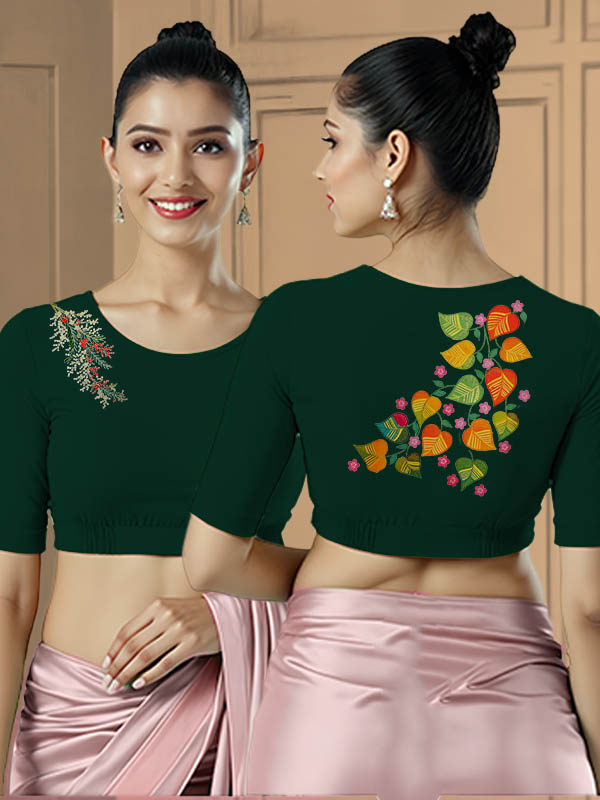 Back View plain-back-elbow-sleeves-sleeve-teal-main-front-red-white-shrubs-front-back-money-plant-back