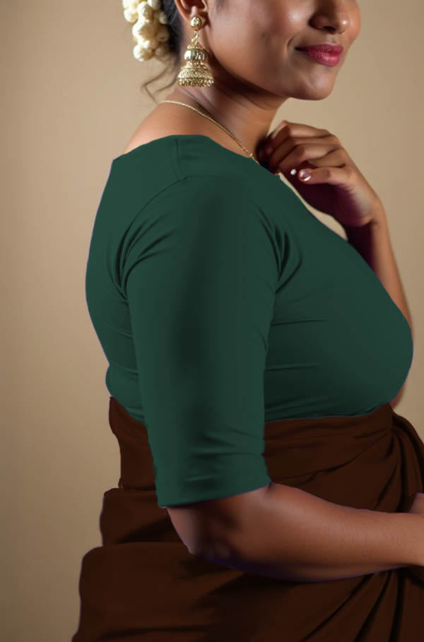 Left Sleeve View plain-back-elbow-sleeves-sleeve-teal-sleeve_left-plain-sleeve-left