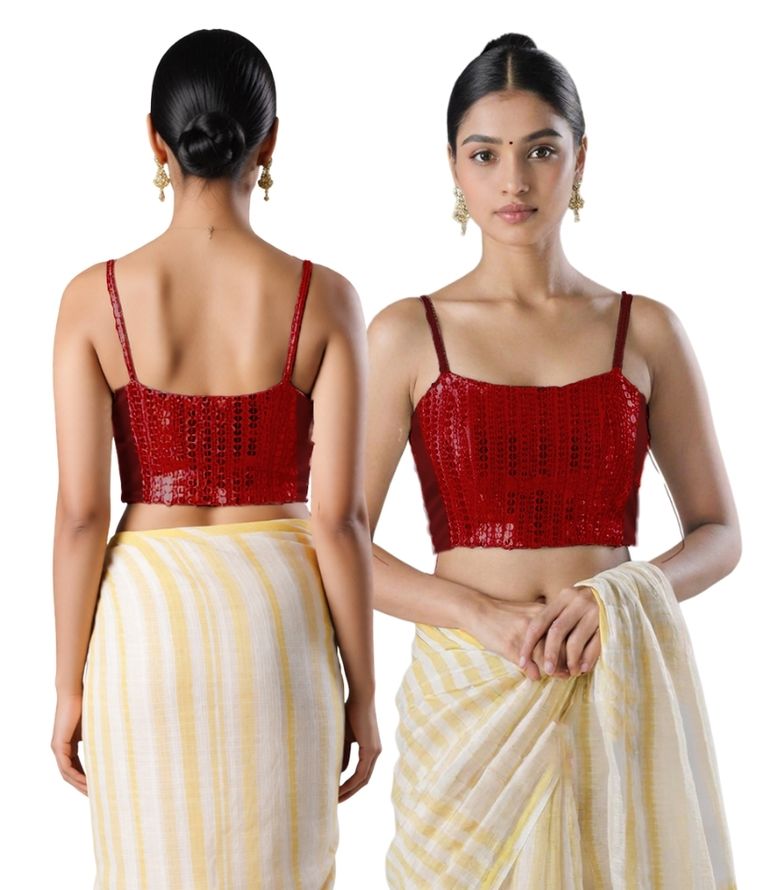 Back View open-back-with-tie-back-sleeveless-sleeve-sequin-red-main-front-plain-front-back-plain-back