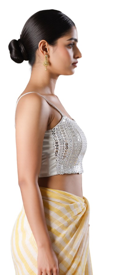 Right Sleeve View open-back-with-tie-back-sleeveless-sleeve-sequin-silver-sleeve_right-plain-sleeve-right