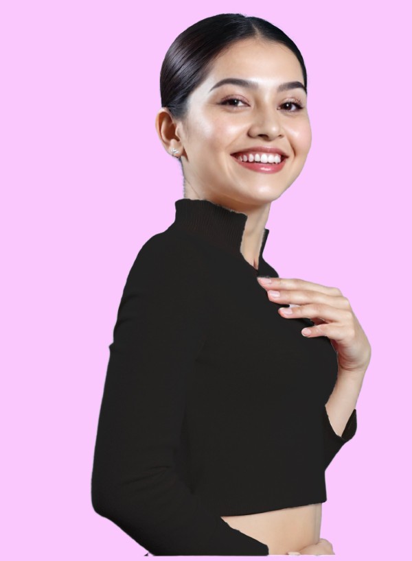 Right Sleeve View plain-back-long-sleeves-sleeve-black-sleeve_right-plain-sleeve-right