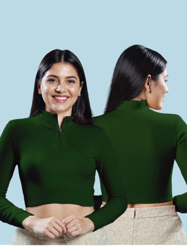 Back View plain-back-long-sleeves-sleeve-dark-green-main-front-plain-front-back-plain-back