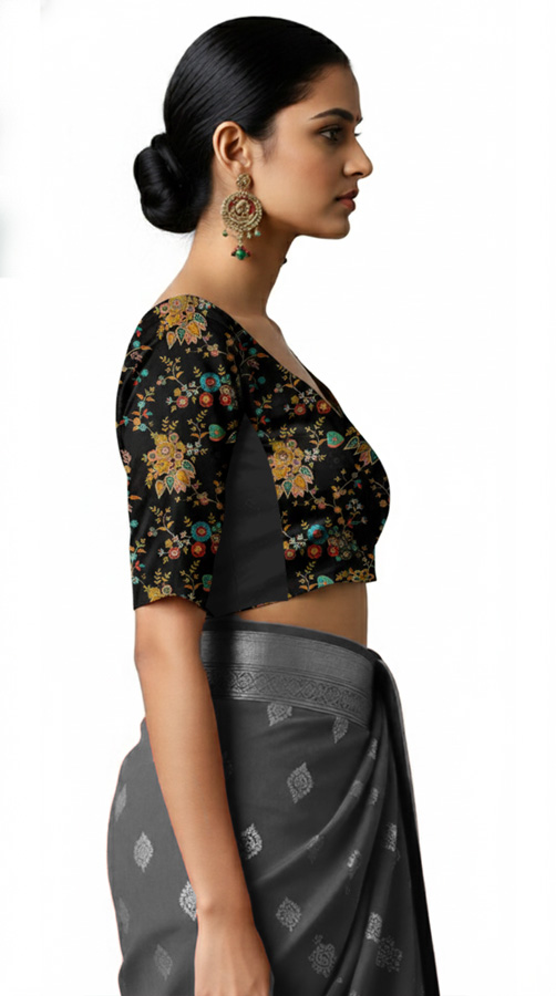 Right Sleeve View plain-back-elbow-sleeves-sleeve-embroidery-black-sleeve_right-plain-sleeve-right