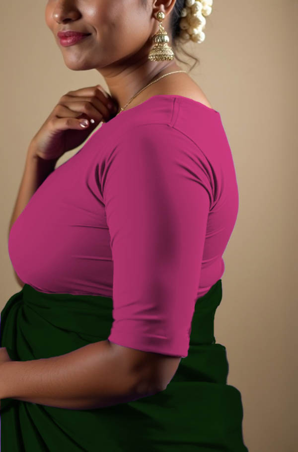 Right Sleeve View plain-back-elbow-sleeves-sleeve-hot-pink-sleeve_right-plain-sleeve-right