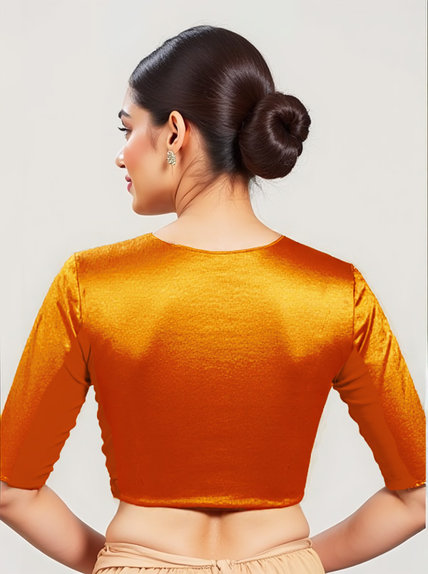 Back View plain-back-elbow-sleeves-sleeve-tissue-bright-copper-back-plain-back