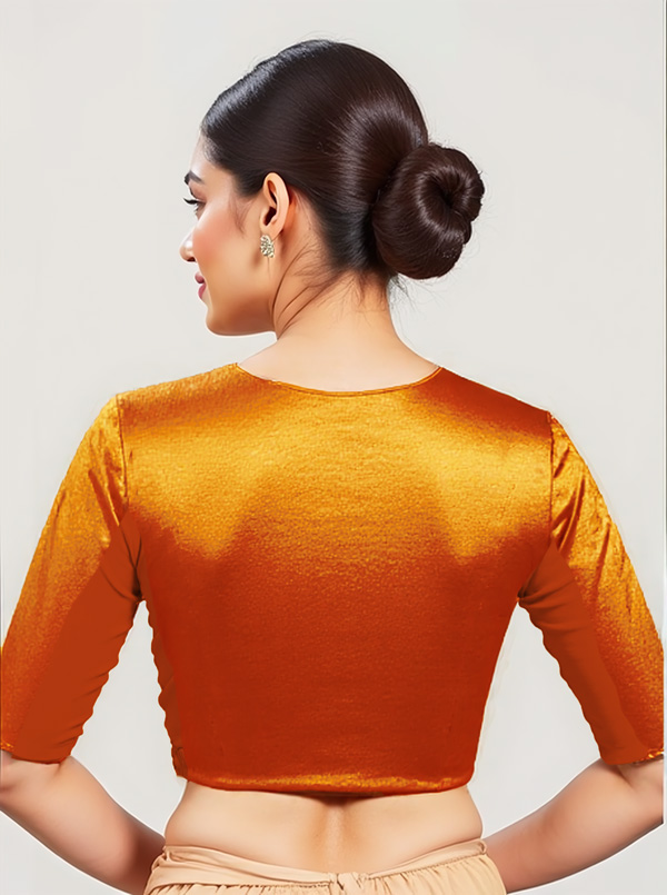 Back View plain-back-elbow-sleeves-sleeve-tissue-orange-back-plain-back