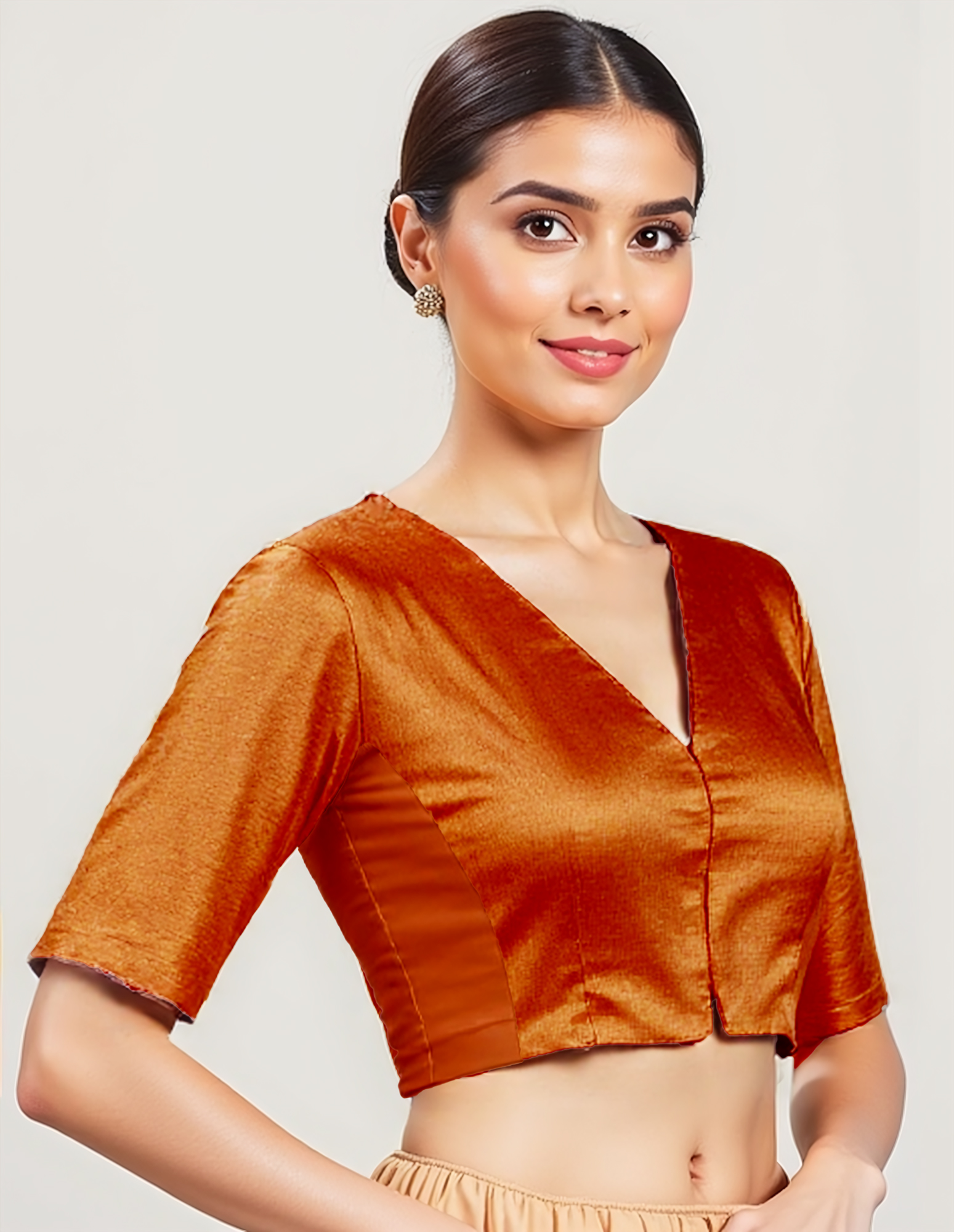 Right Sleeve View plain-back-elbow-sleeves-sleeve-tissue-orange-sleeve_right-plain-sleeve-right