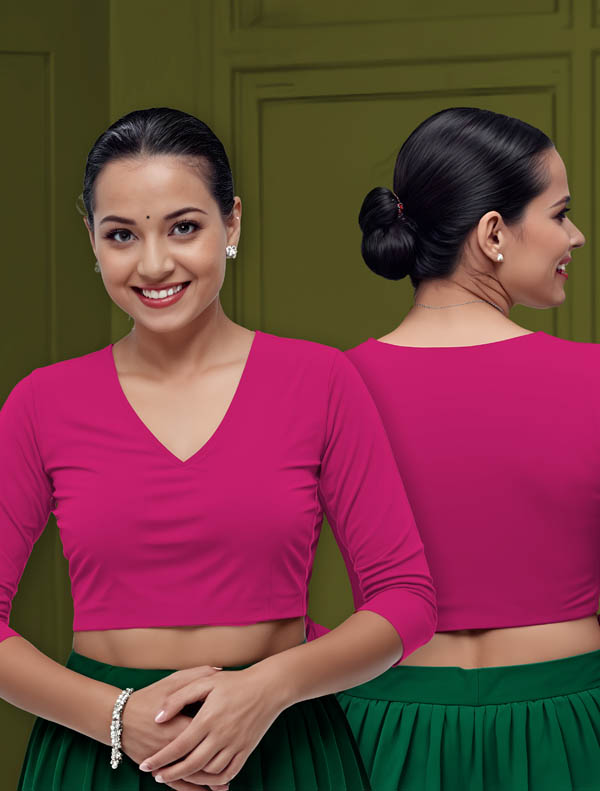 Back View plain-back-long-sleeves-sleeve-hot-pink-main-front-plain-front-back-plain-back