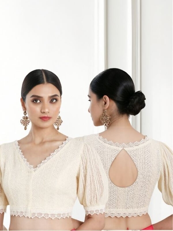 Back View teardrop-back-puff-sleeves-sleeve-cream-lace-main-front-plain-front-back-plain-back