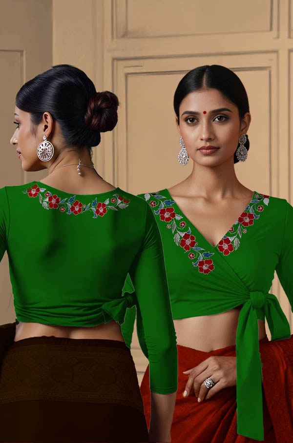 Back View plain-back-long-sleeves-sleeve-forest-green-main-front-border3-wrap-front-back-border3-wrap-back