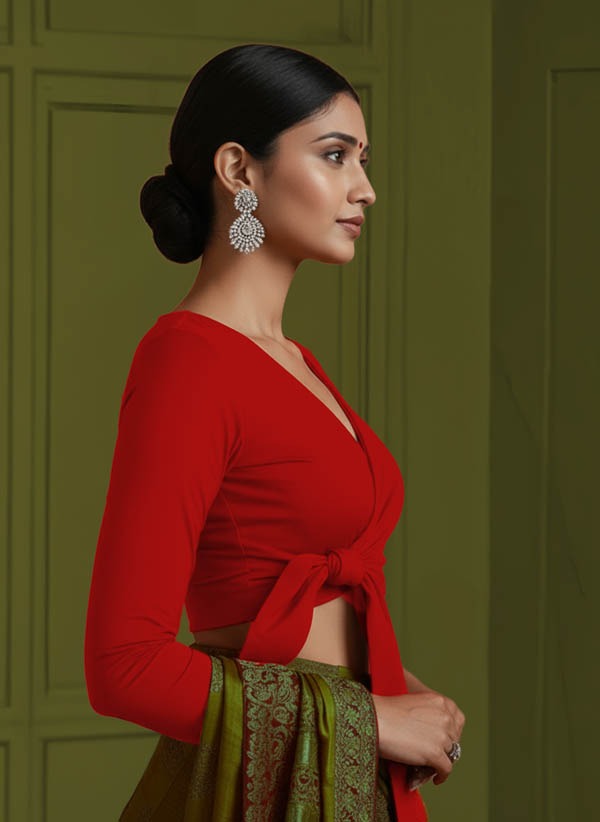 Right Sleeve View plain-back-long-sleeves-sleeve-red-sleeve_right-plain-sleeve-right